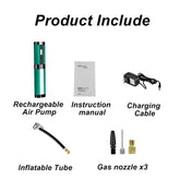 120 W kabellose Luftreifenpumpe – 35 l/min LED-USB-Kompressor, digitaler Inflator für Motorrad, Fahrrad, Auto